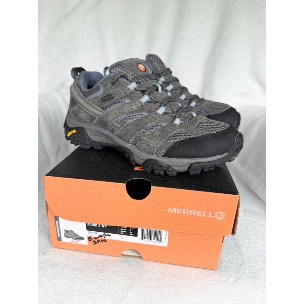 Merrell Shoes Womens Size 6.5 Moab 2 Granite Waterproof Low Top Hiking Sneaker